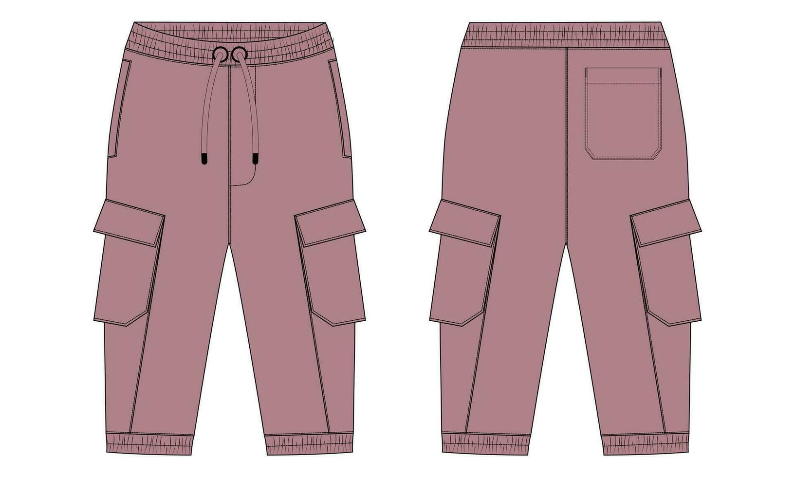 Sweatpants vector illustration template front and back views 27621707