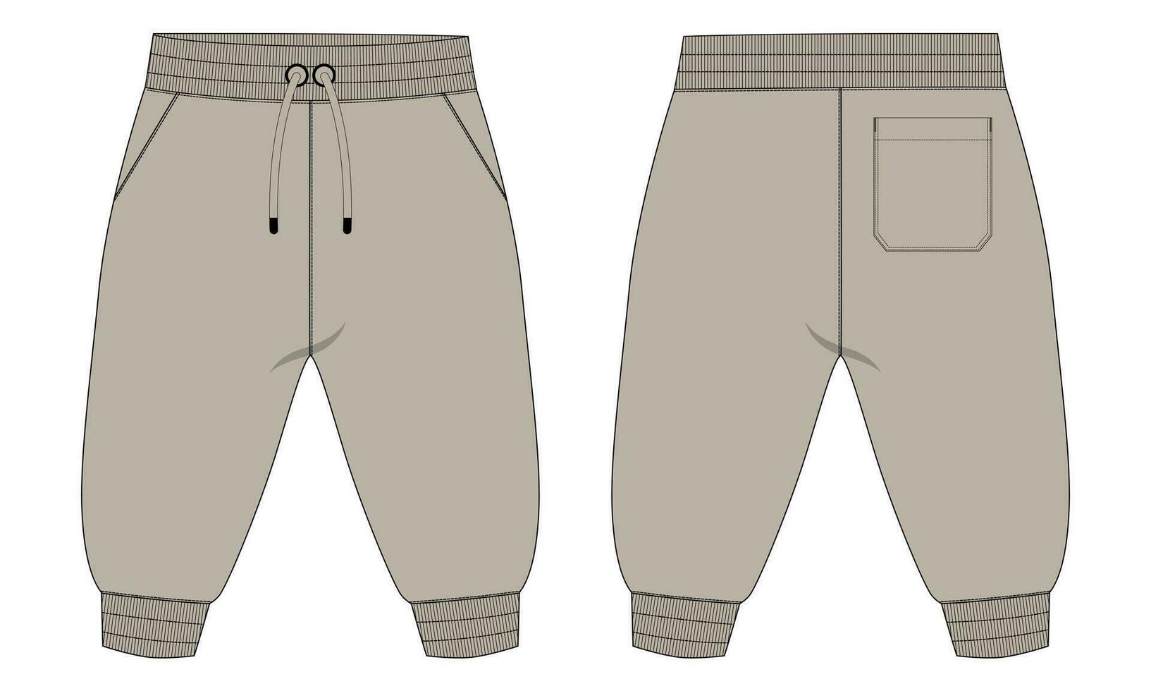 Sweatpants vector illustration template front and back views 27621709