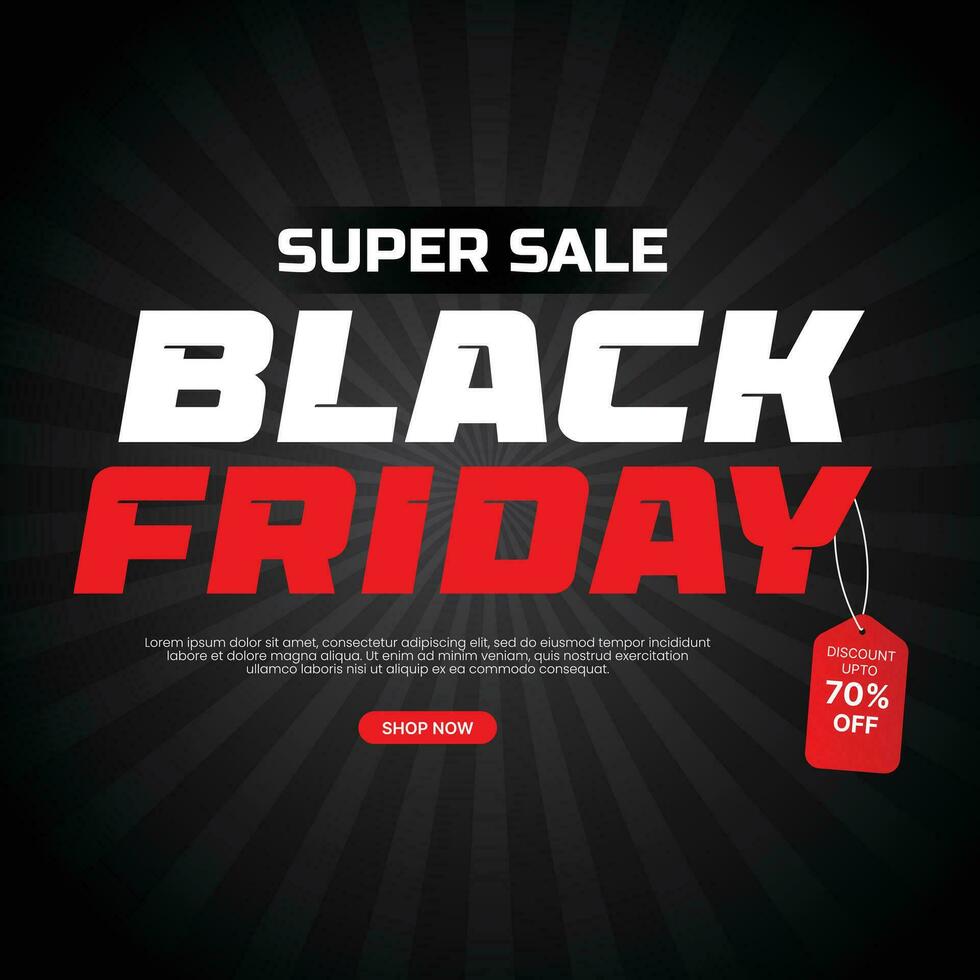 Black friday sale social media post banner eps vector file Black. friday sale promotion