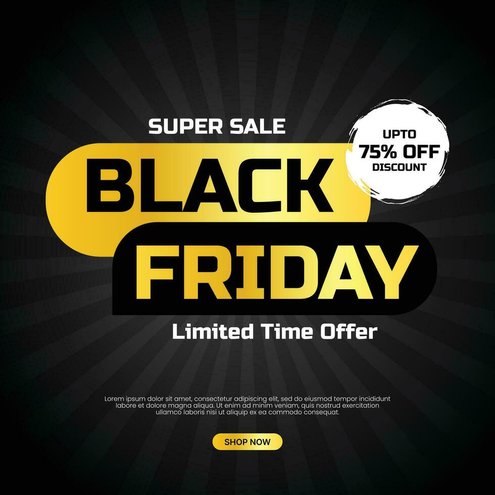 Black friday sale social media post banner eps vector file Black. friday sale promotion