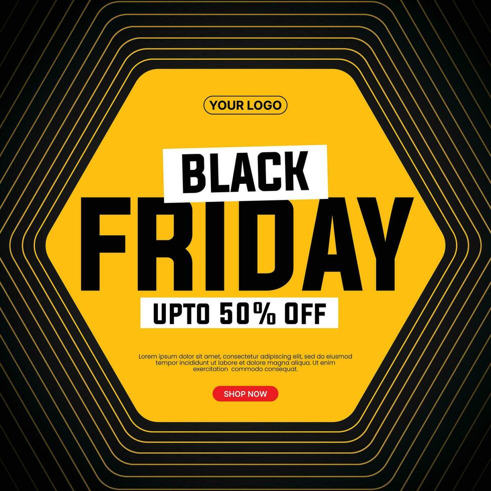 Black friday sale social media post banner eps vector file Black. friday sale promotion