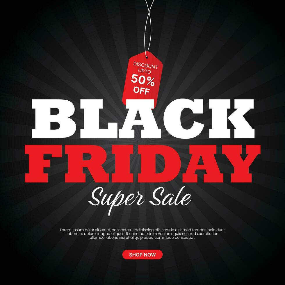 Black friday sale social media post banner eps vector file Black. friday sale promotion