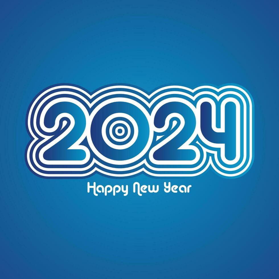 Happy new year 2024 design. Colorful premium vector design for poster, banner, greeting and new year 2024 celebration.