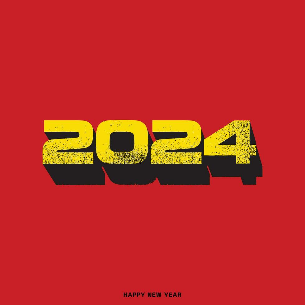Happy new year 2024 design. Colorful premium vector design for poster, banner, greeting and new year 2024 celebration.