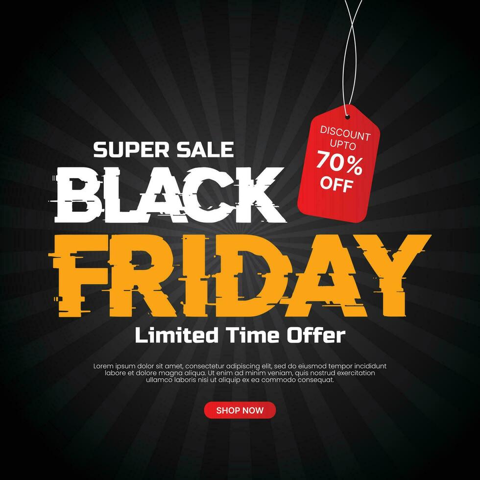Black friday sale social media post banner eps vector file Black. friday sale promotion