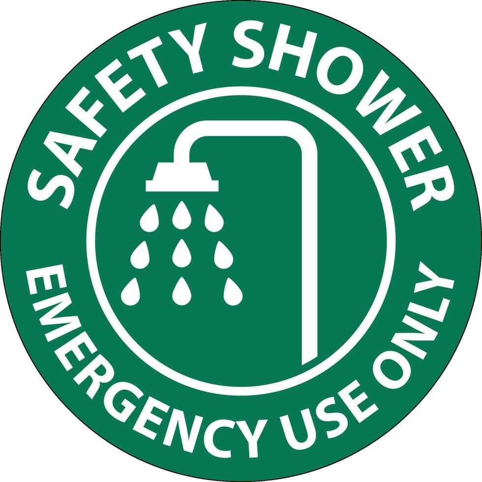 Safety Shower Sign, Safety Shower - Emergency Use Only vector
