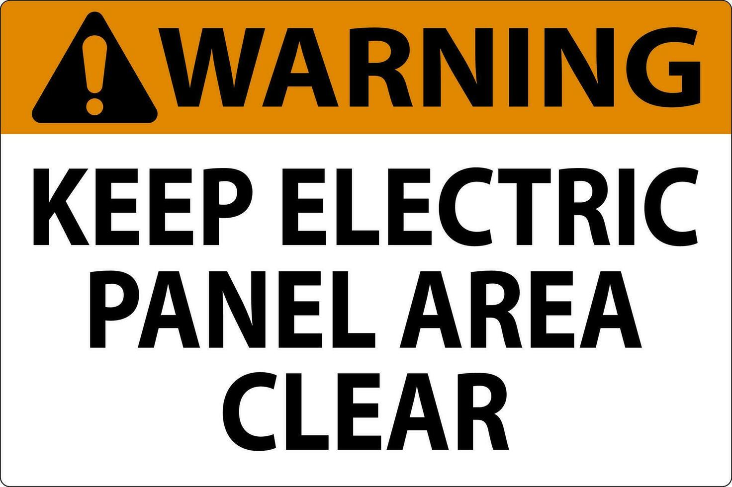 advertencia firmar mantener eléctrico panel zona claro vector