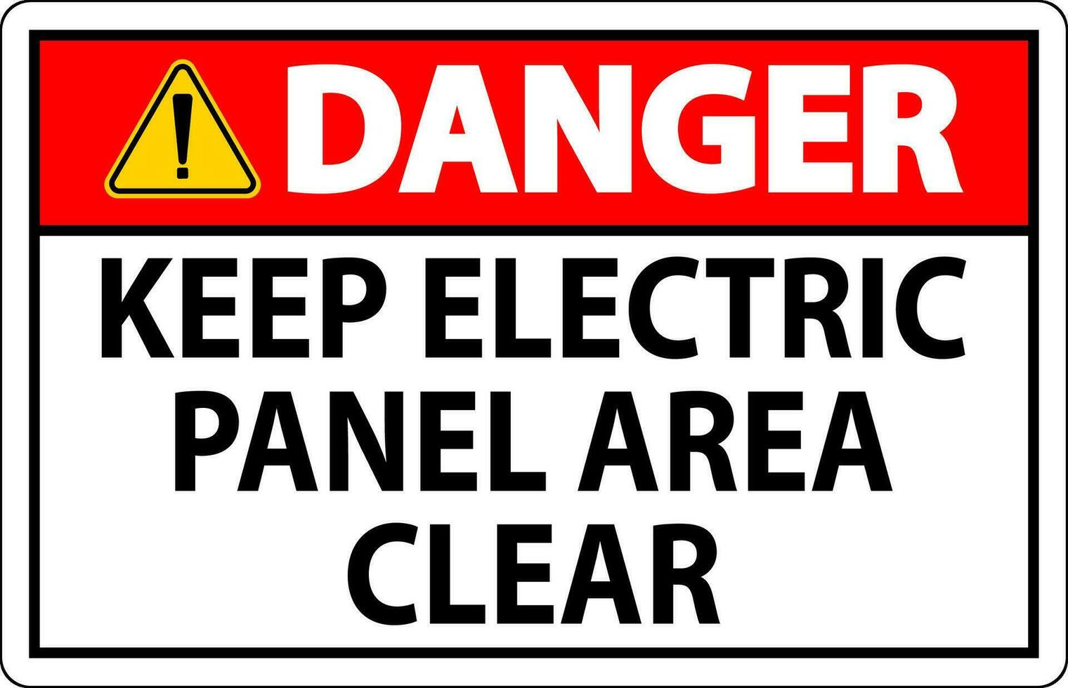 peligro firmar mantener eléctrico panel zona claro vector