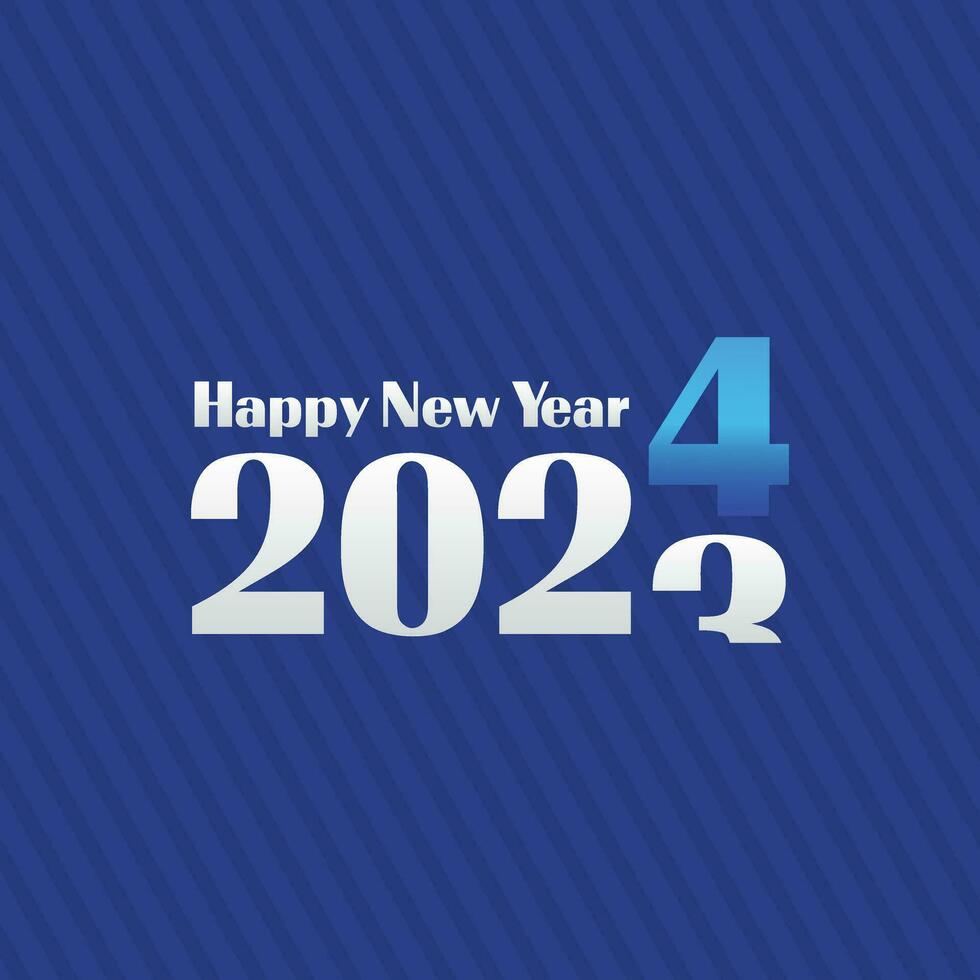 contento nuevo año 2024 diseño. vistoso prima vector diseño para póster, bandera, saludo y nuevo año 2024 celebracion.