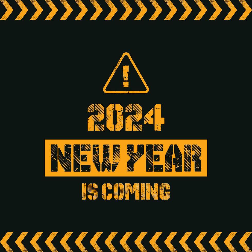 contento nuevo año 2024 diseño. vistoso prima vector diseño para póster, bandera, saludo y nuevo año 2024 celebracion.