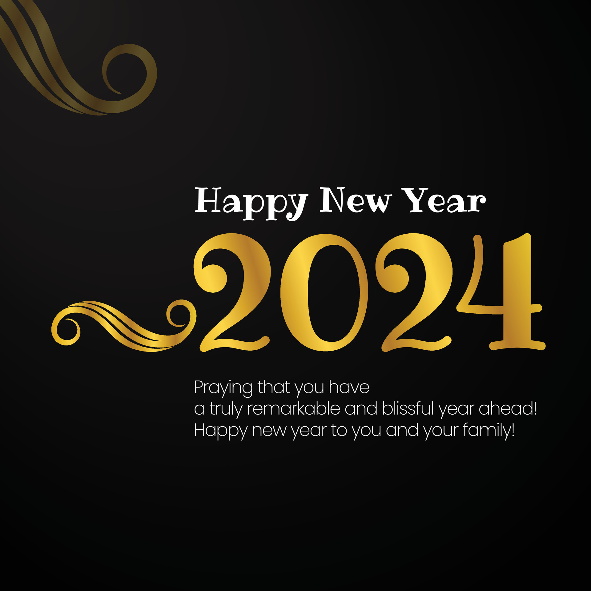 Happy new year 2024 design. Colorful premium vector design for poster