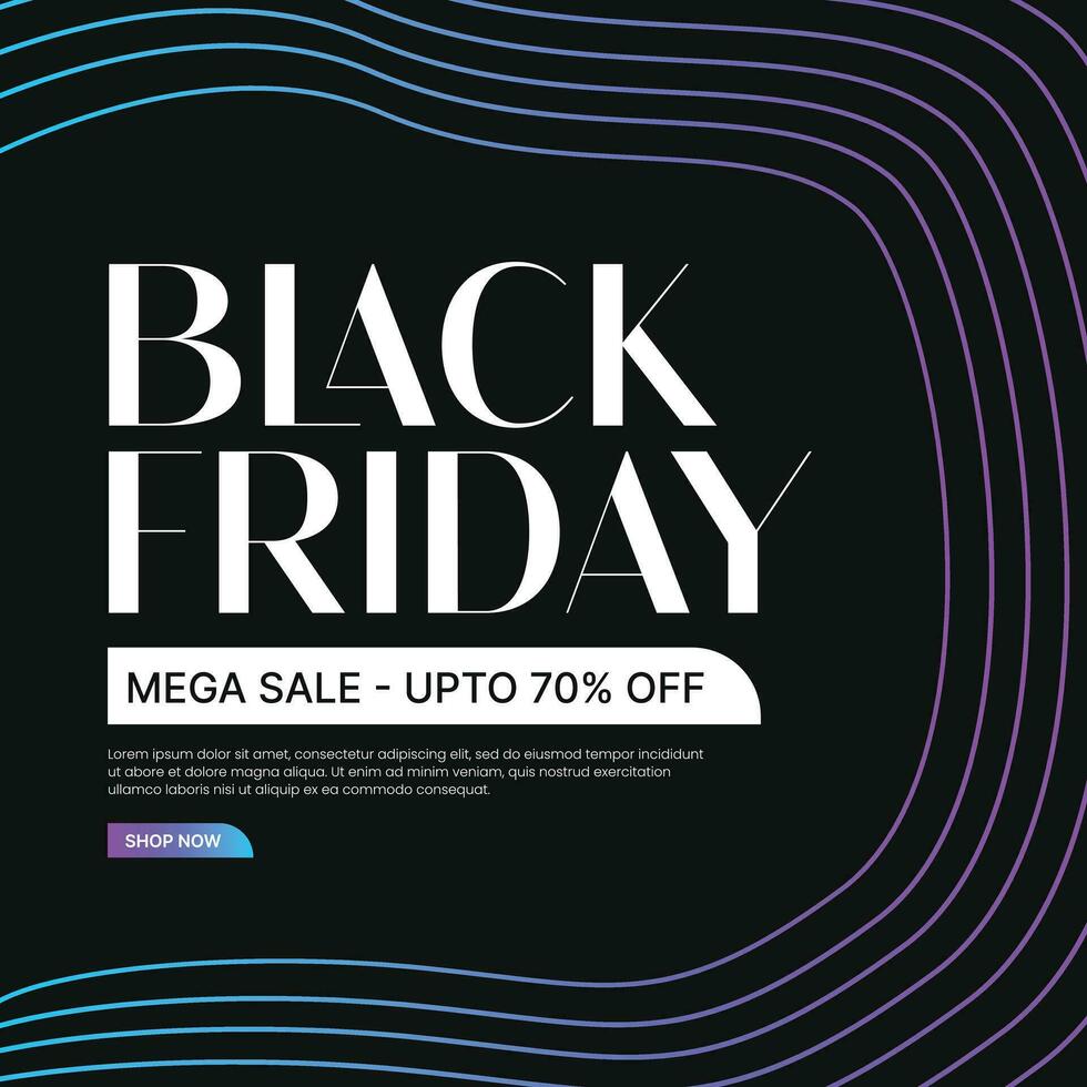 Black friday sale social media post banner eps vector file Black. friday sale promotion