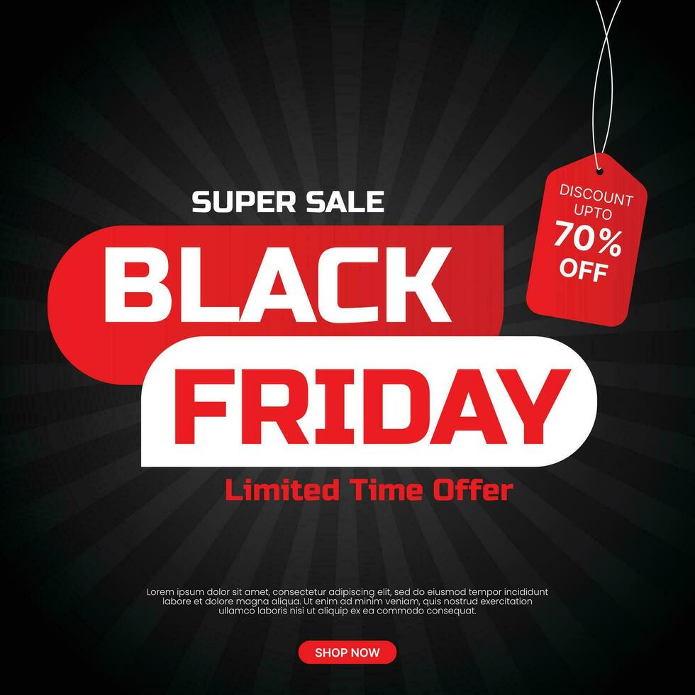 Black friday sale social media post banner eps vector file Black. friday sale promotion