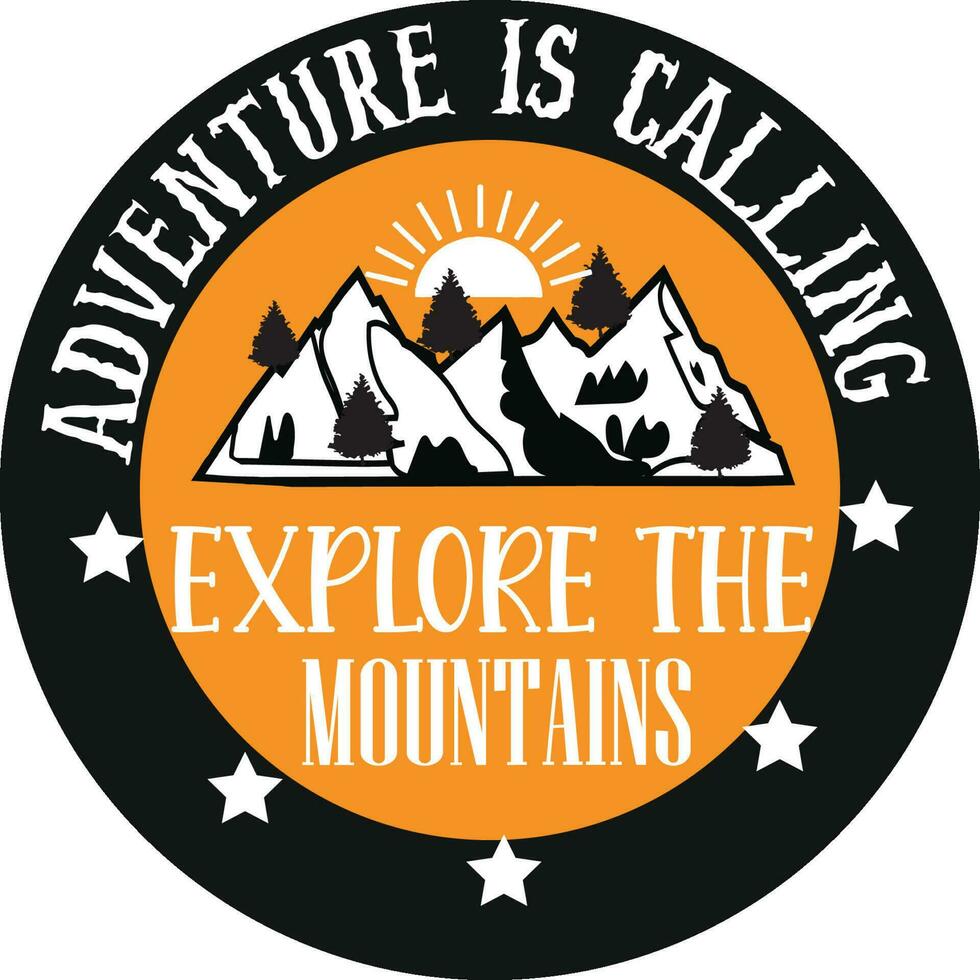 aventuras es vocación explorar el montañas. vector