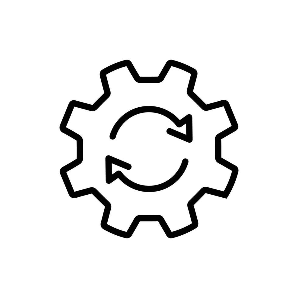 Update system icon vector. thin line web symbol on white background - editable stroke vector illustration eps10