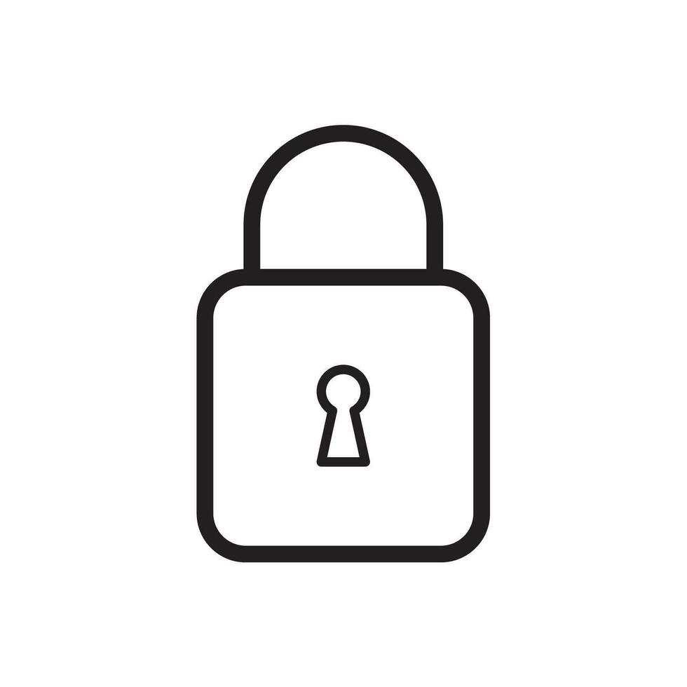WebLock and unlock icon in line style isolated on white background. Security symbol for website design, logo, app. Vector illustration design.