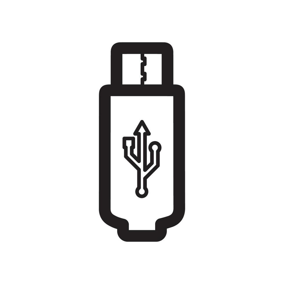 USB icono vector. destello conducir icono símbolo aislado en blanco antecedentes. vector