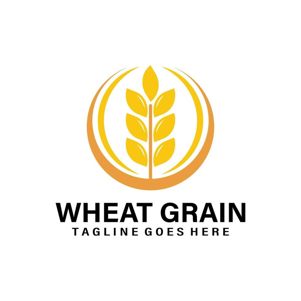 wheat grain logo icon vector isolated