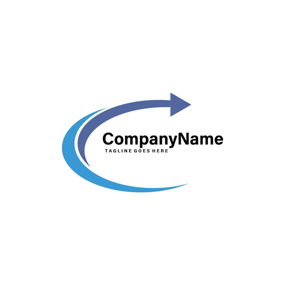 Abstract Arrow logo design template. vector