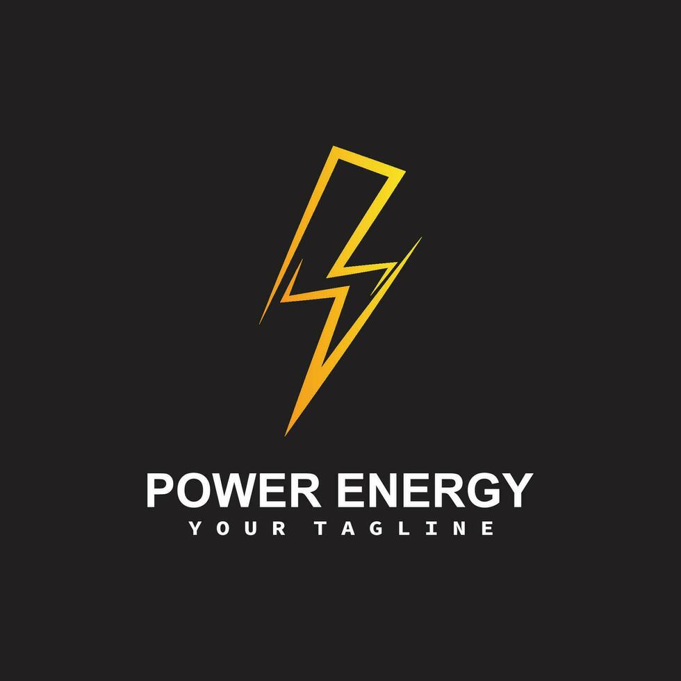 Power lightning logo vector design