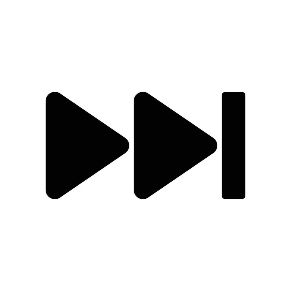 Next track icon isolated on white background. Multimedia symbol modern, simple, vector, icon for website design, mobile app, ui. Vector Illustration