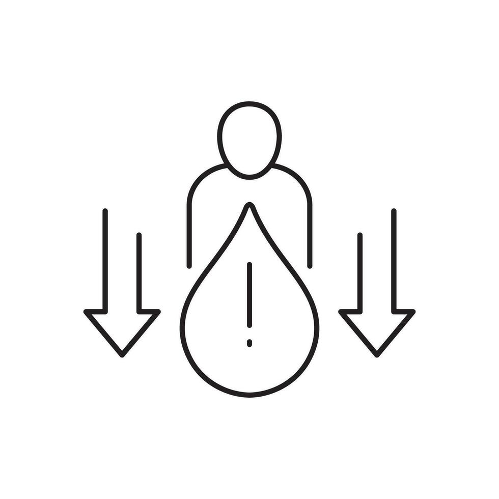 rehydrate line icon on white vector
