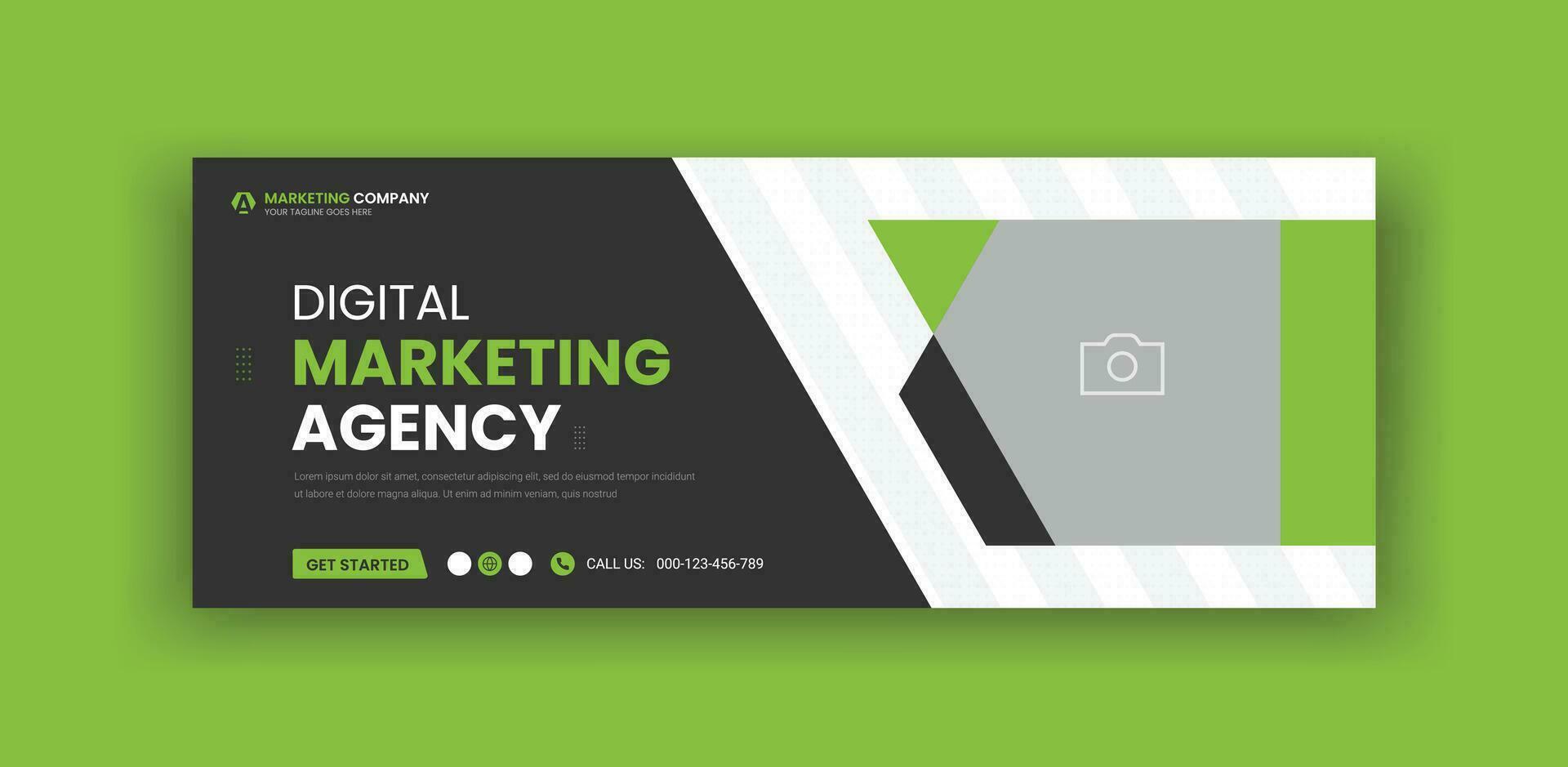 Digital Marketing Agency Social Media Cover Banner Template vector