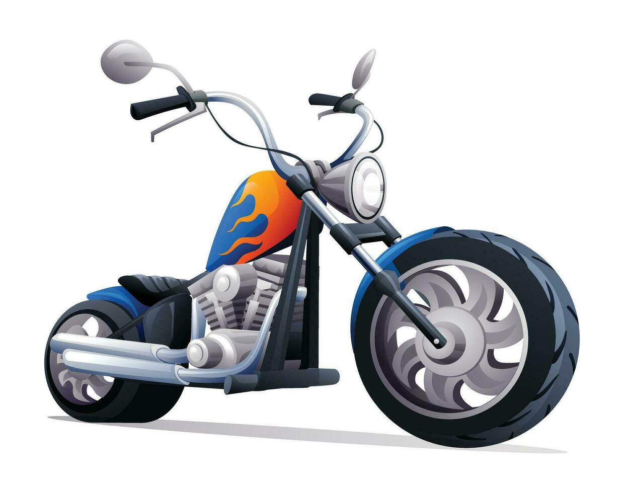 Motorcycle vector cartoon isolated illustration