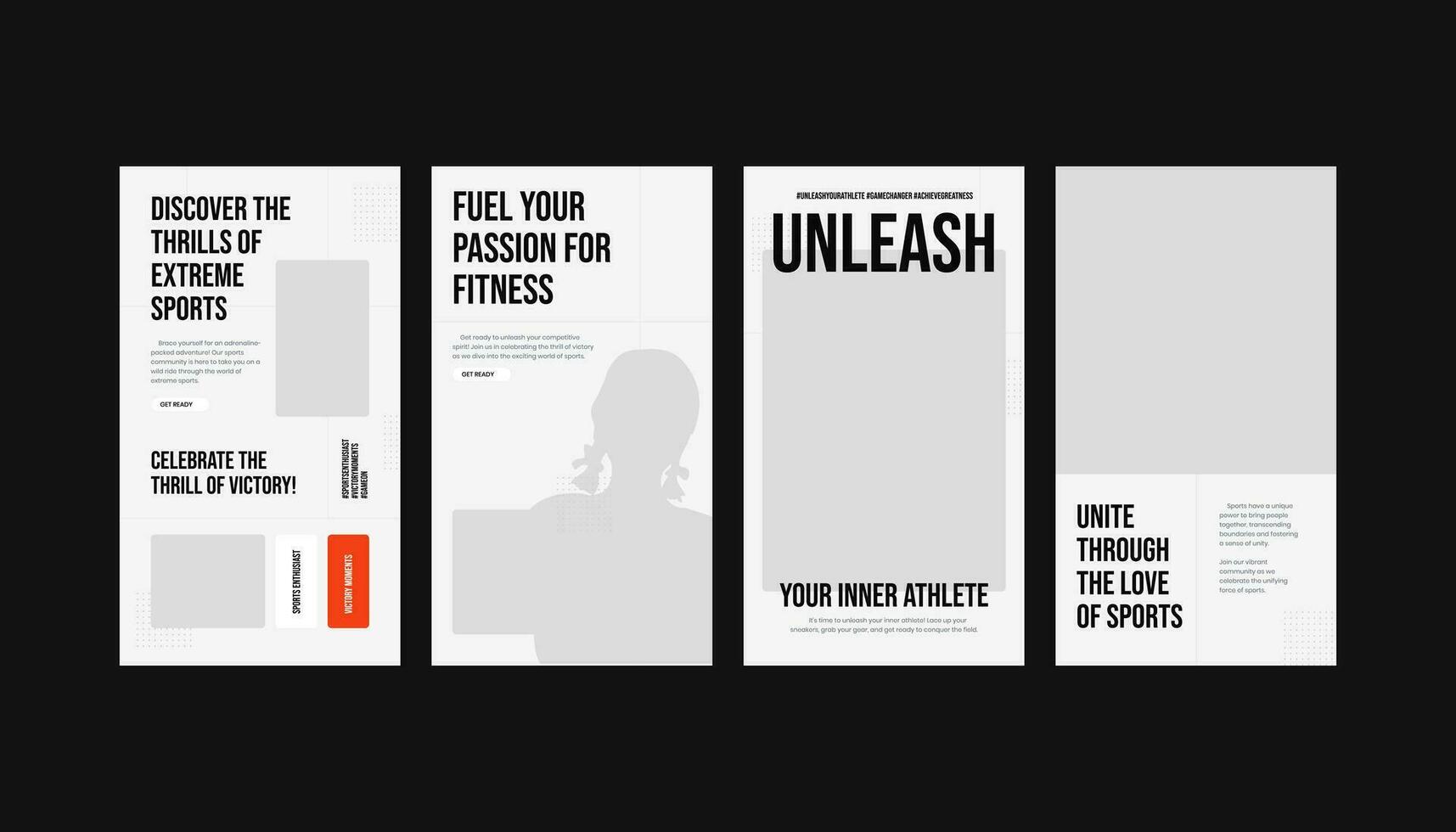 Sport Gym Fitness for Promotion with Standee, Roll up, Vertical Banner or Social Media Story Template vector