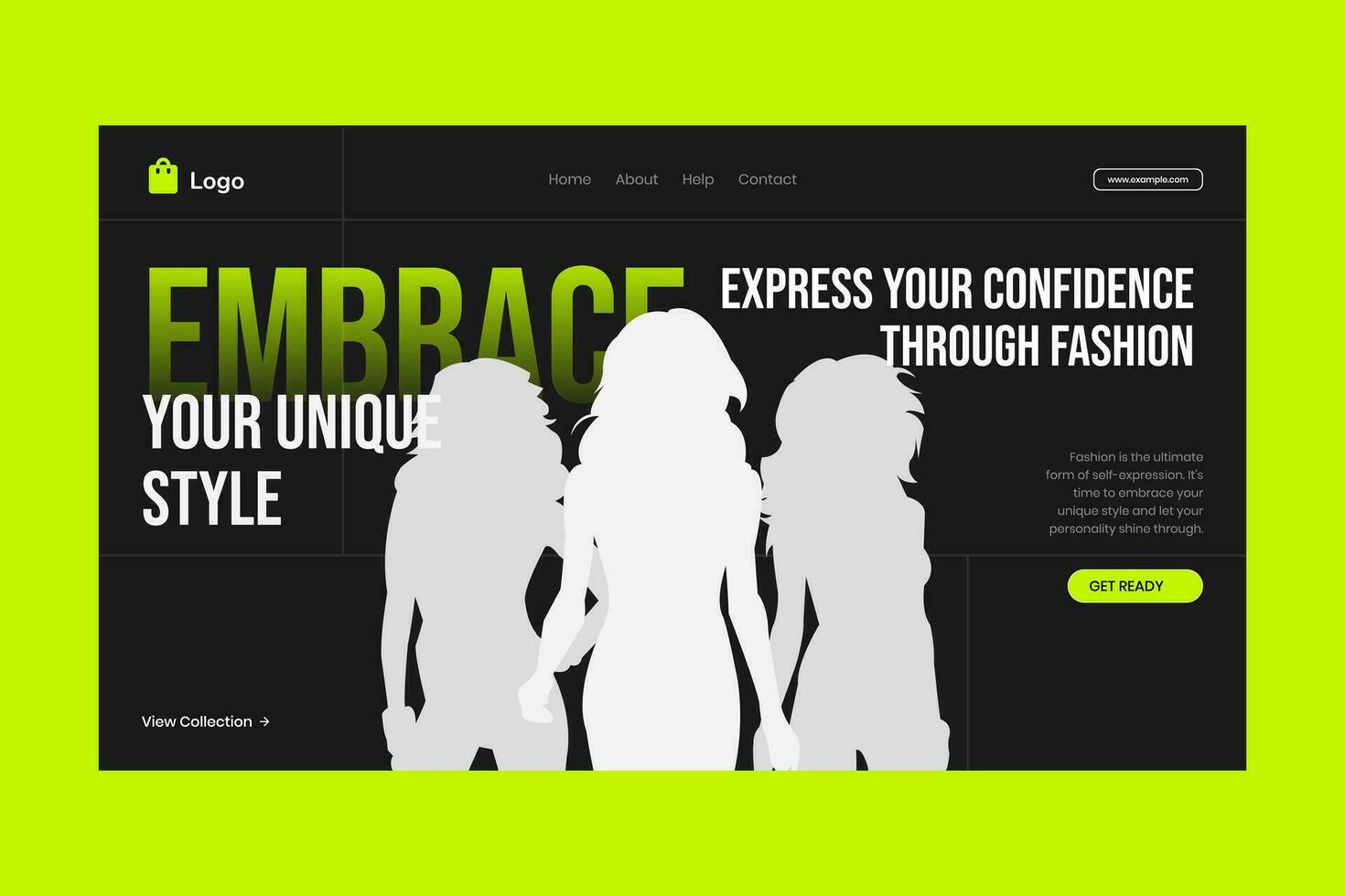 Fashion Landing Page UI Kit Template vector