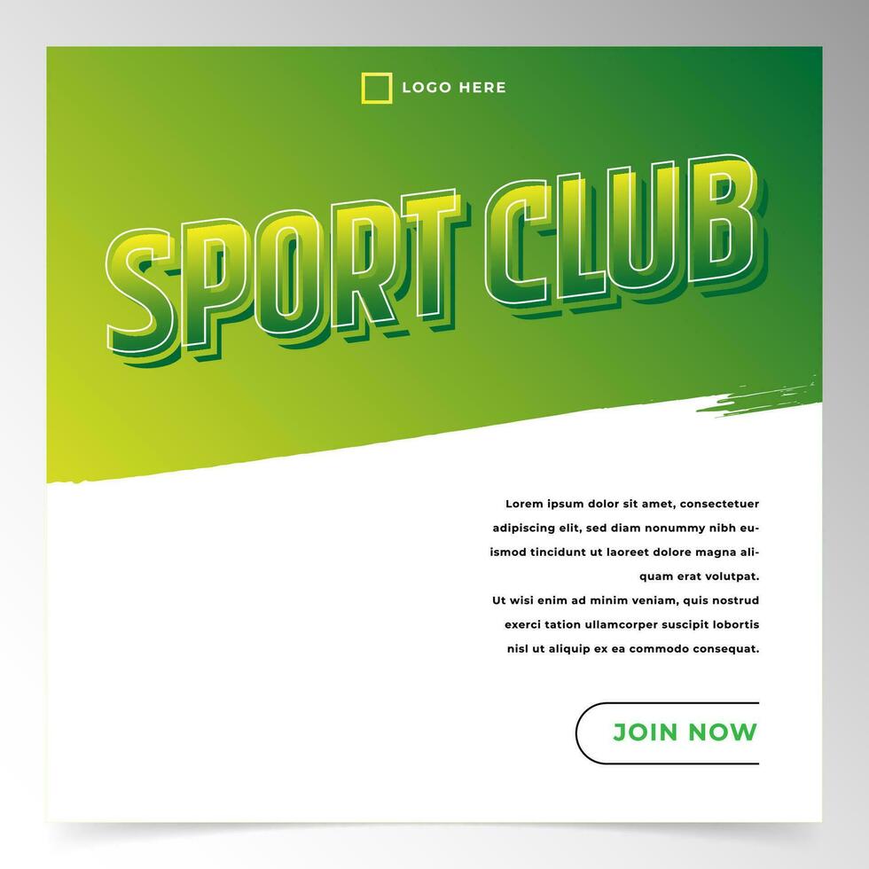 Modern social media template design for sports vector