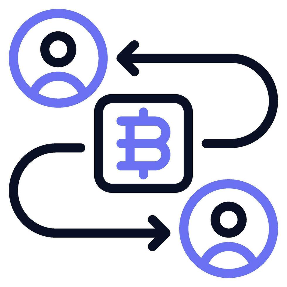 Peer-to-Peer Transactions Icon vector