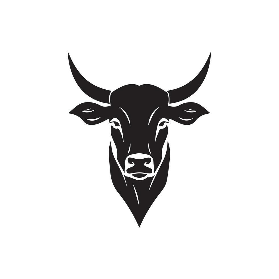 Bull Logo Design Illustration vector