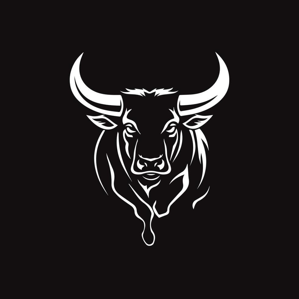 Bull Logo Design Illustration vector