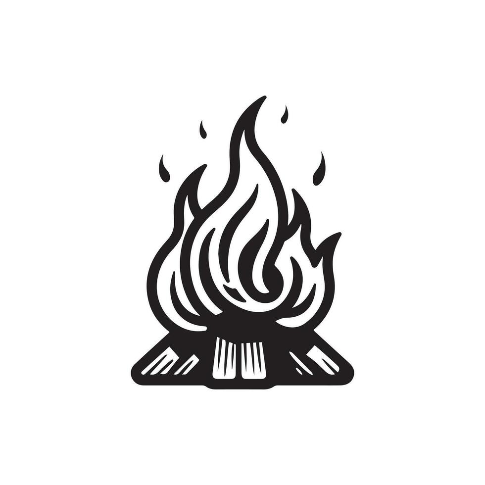 Bonfire Logo Design vector