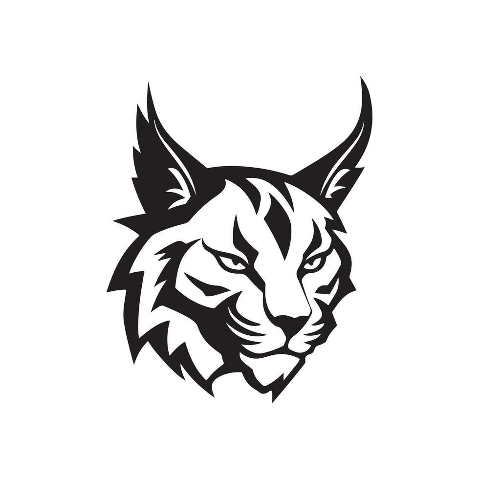 Modern Lynx Silhouette Logo vector