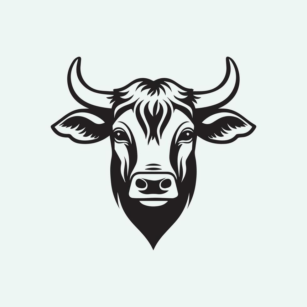 Bull Logo Design Illustration vector