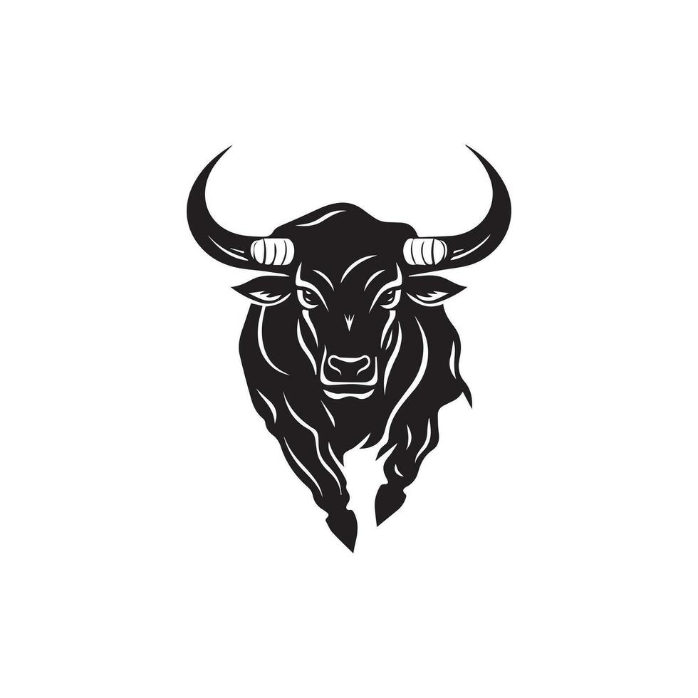 Bull Logo Design Illustration vector