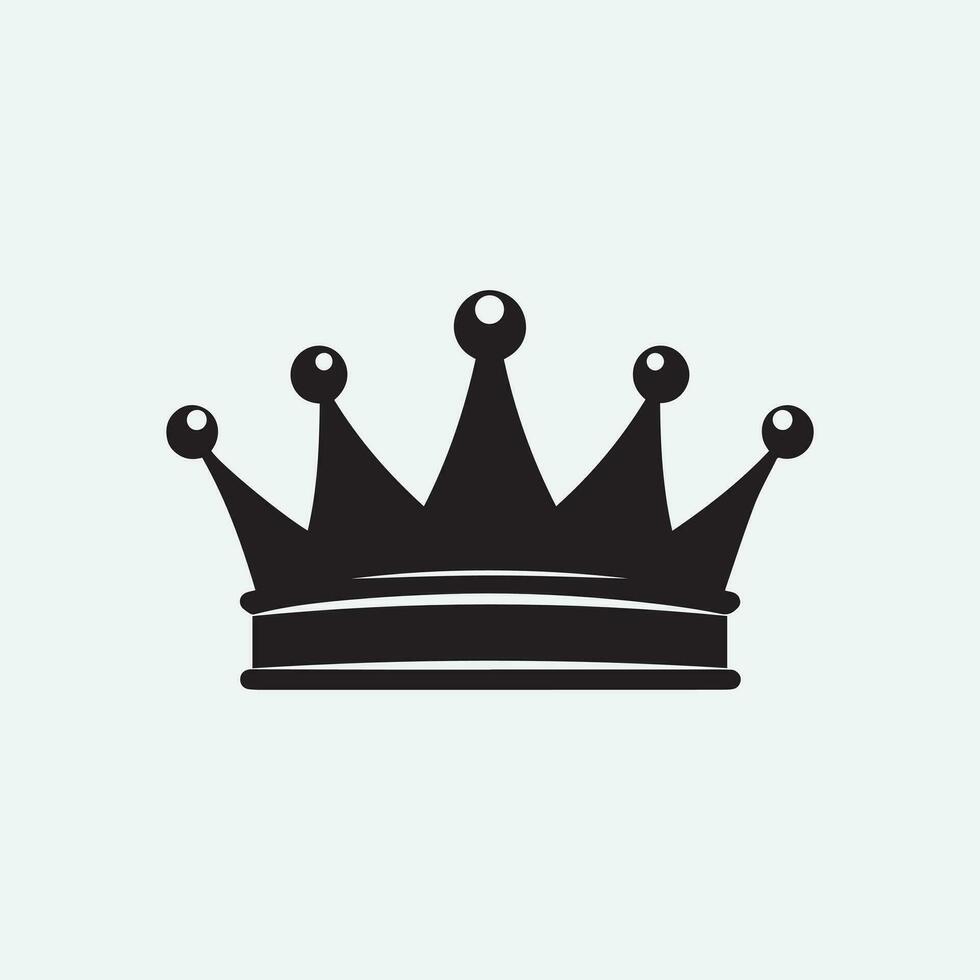 Crown Silhouette Logo vector