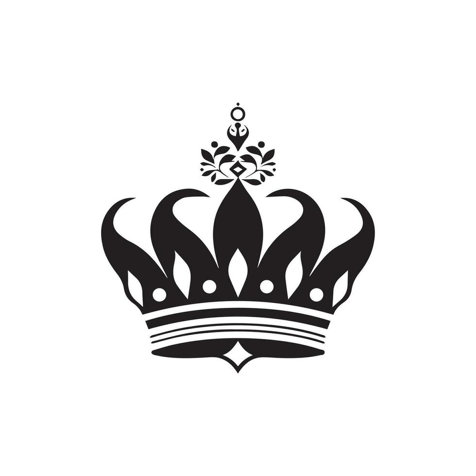 Crown Silhouette Logo vector