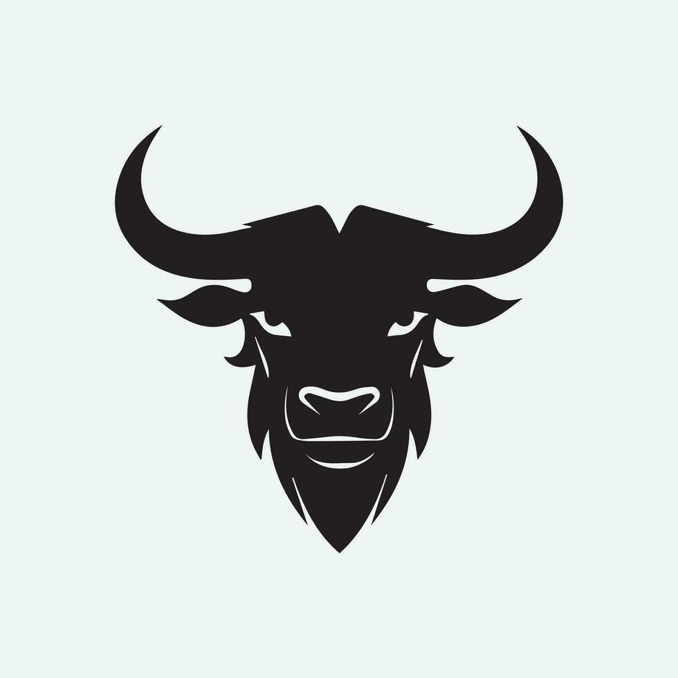 Bull Logo Design Illustration vector