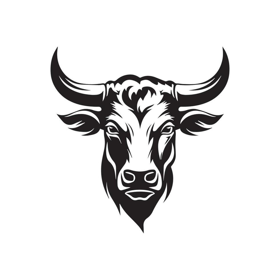 Bull Logo Design Illustration vector