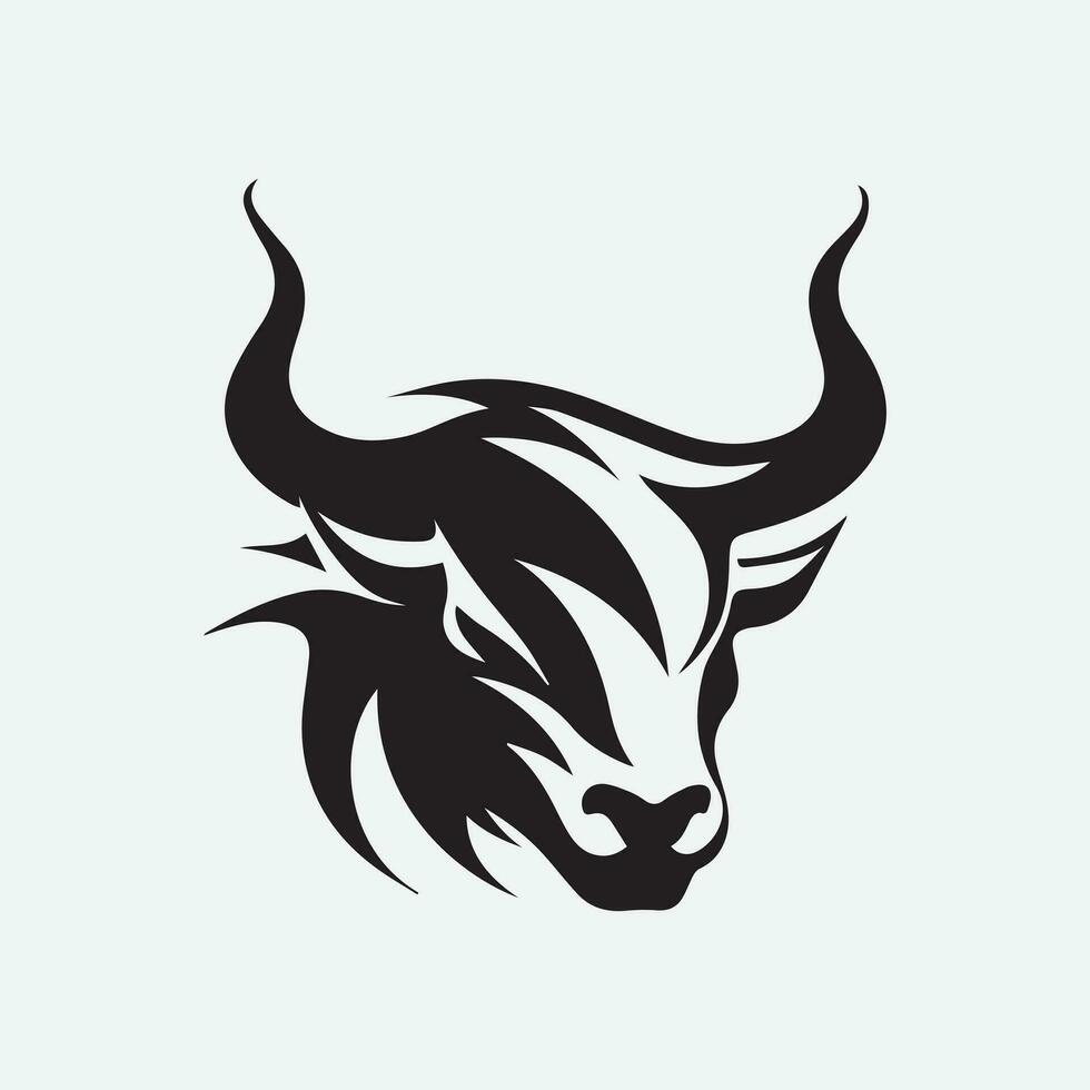 Bull Logo Design Illustration vector