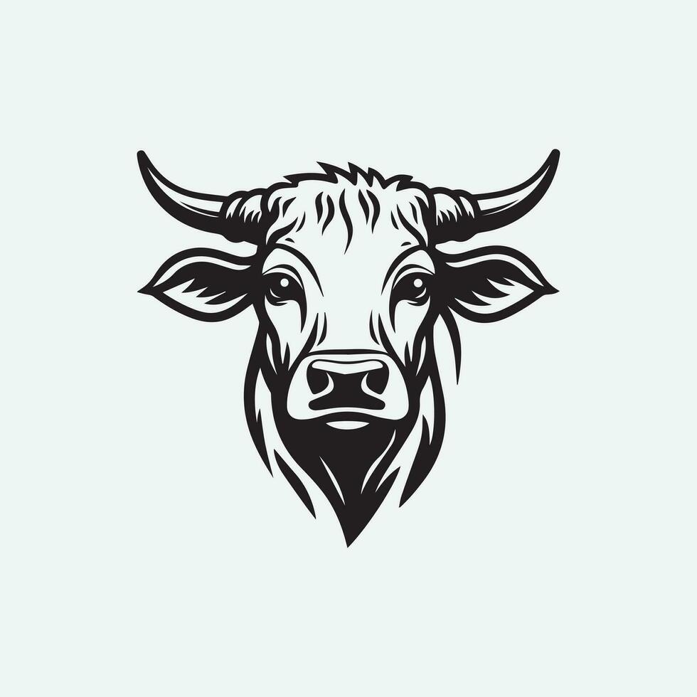 Bull Logo Design Illustration vector