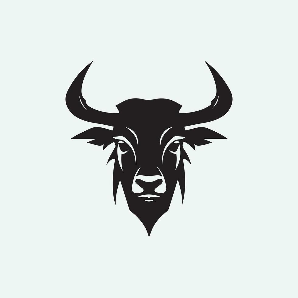 Bull Logo Design Illustration vector