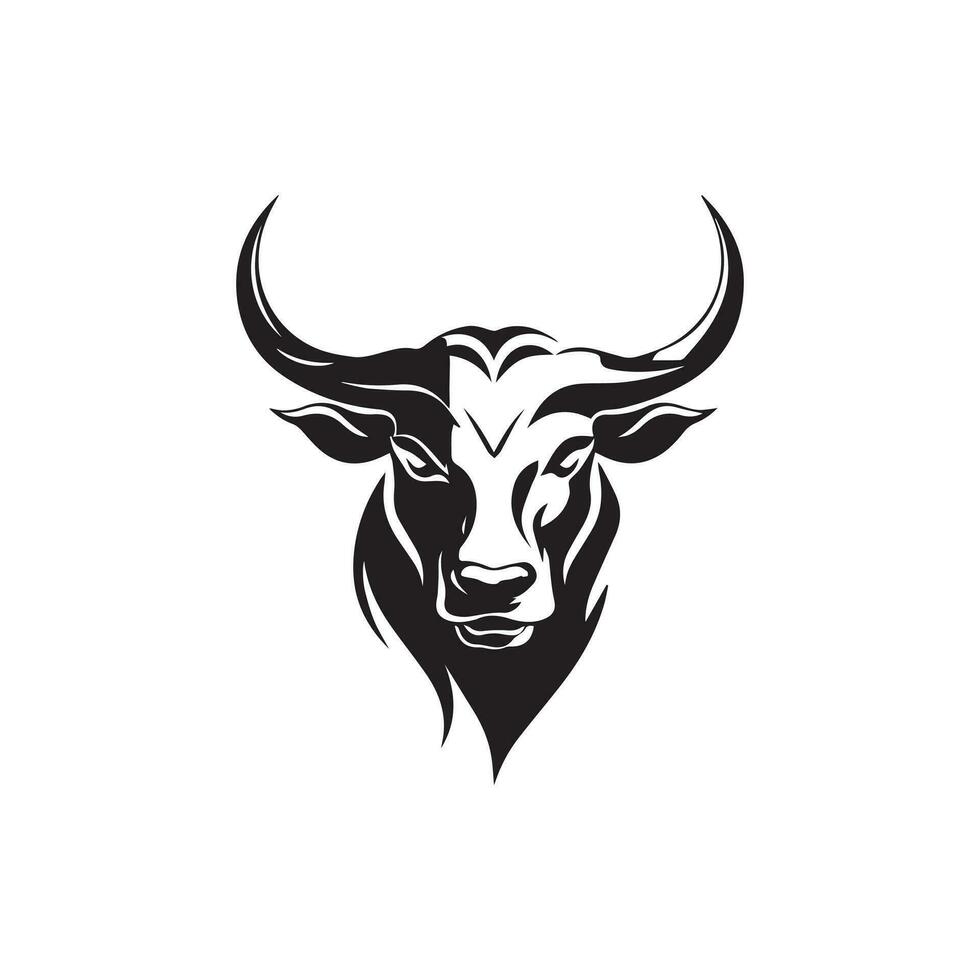 Bull Logo Design Illustration vector