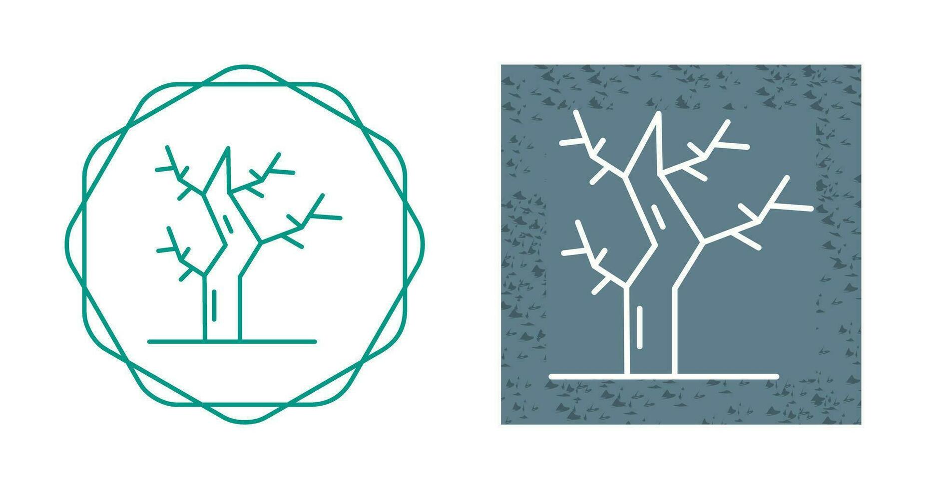 icono de vector de árbol seco