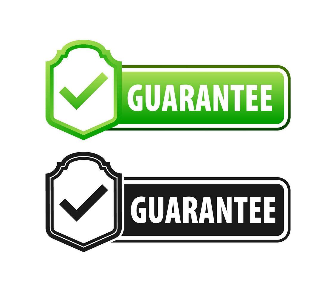 Guarantee sign. Quality assurance, Reliability and confidence in every purchase vector