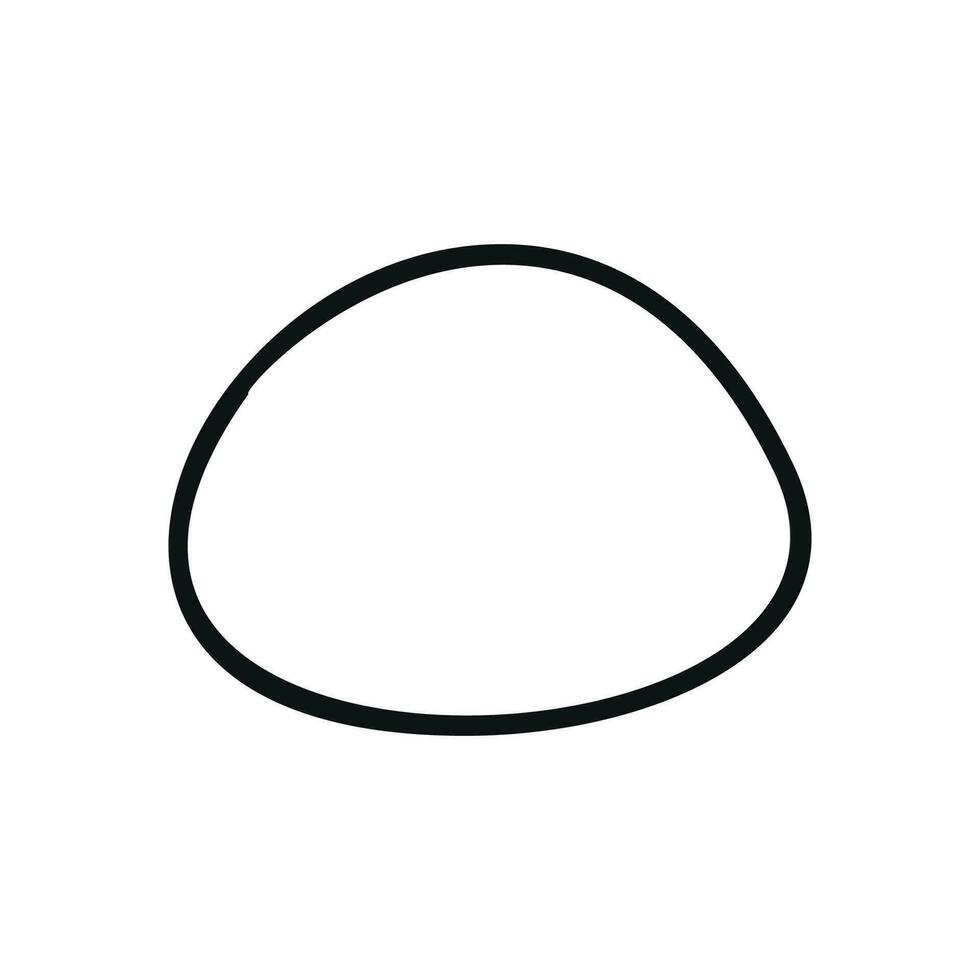 Hand drawn linear vector illustration of rock