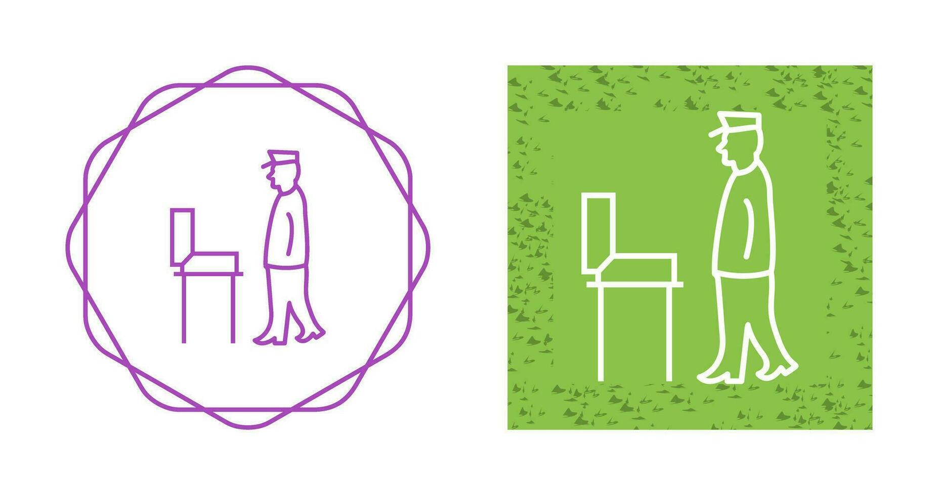 Guard Checking Briefcase Vector Icon